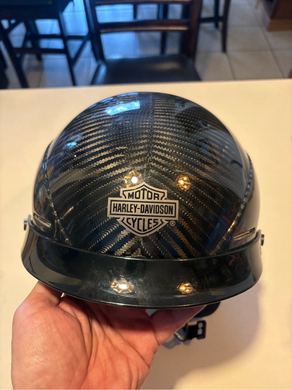 Harley-Davidson Helmet Carbon Fiber with Black Interior Liner